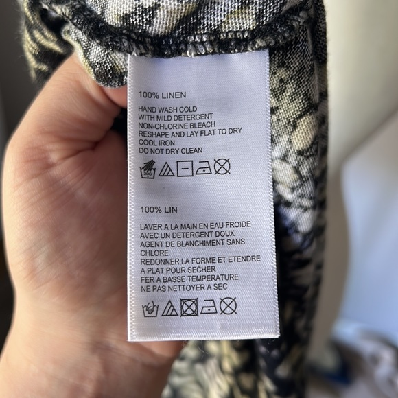 Tommy Bahama Women’s 100% Linen Green Ruffle Sleeve Top - Picture 7 of 7